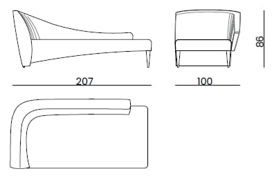 Dormeuse мягкая кожа Bizzotto Italia Atmosphera ARCH-00047845 - Вид №3