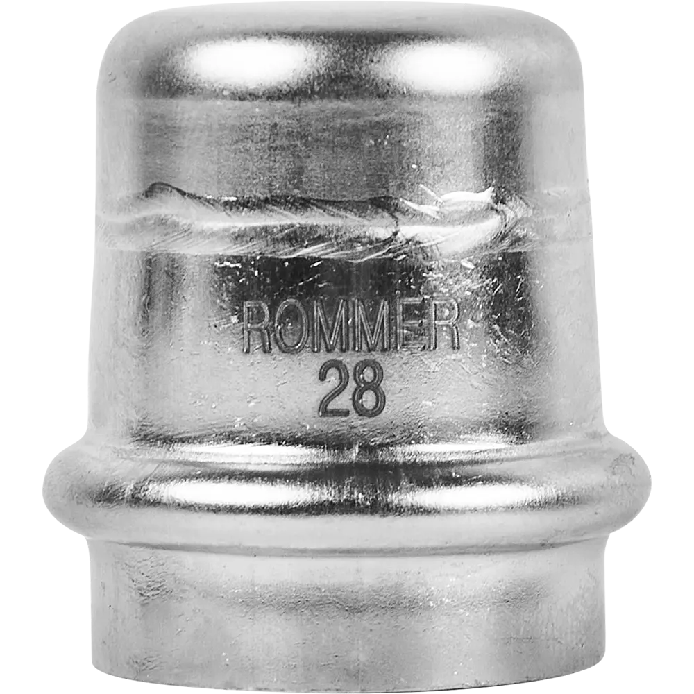 Заглушка Rommer 28 мм нержавеющая сталь STLM-2190220 - Вид №1