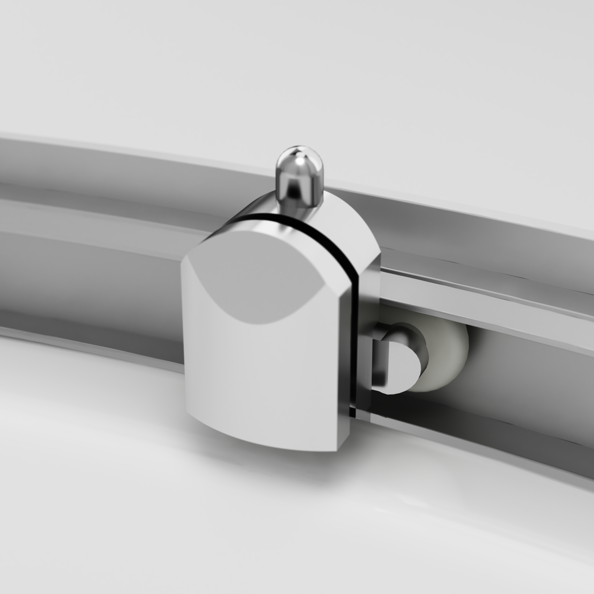 W90G-401-080WT душевое ограждение 80х80 стекло прозрачное профиль матовое серебро без поддона AM.PM Gem - Вид №5