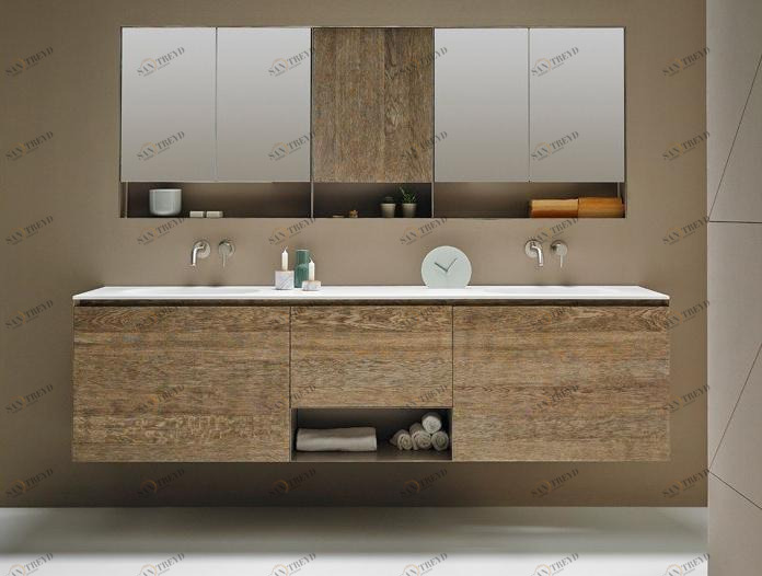 INBANI Модульная подвесная тумба под умывальник из дерева Strato sun-id-1401213