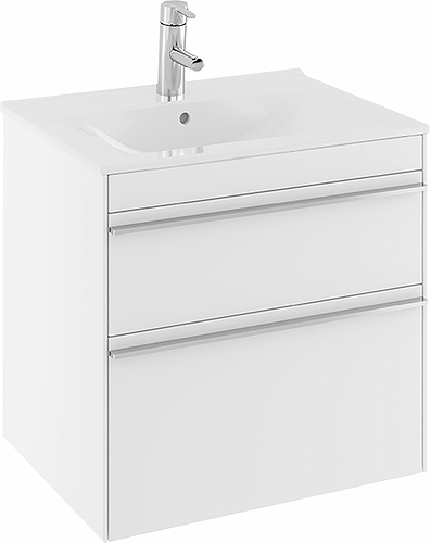 42642 Комплект мебели IFO Sense, тонкий умывальник, с двумя ящиками, Ш = 600 мм, Ш1 = 610 мм, белый 