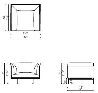 ENNE Кресло из ткани с подлокотниками Corio sun-id-1387009 - Вид №1