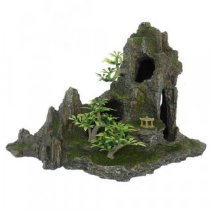 ПР0034779 Грот для аквариума Скала с пещерой и деревьями МЕЙДЖИНГ АКВАРИУМ