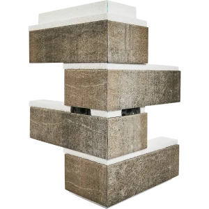 Термопанель наружный угол Мосстрой-31 Brick Stone бежевый 26x25x41x5 см