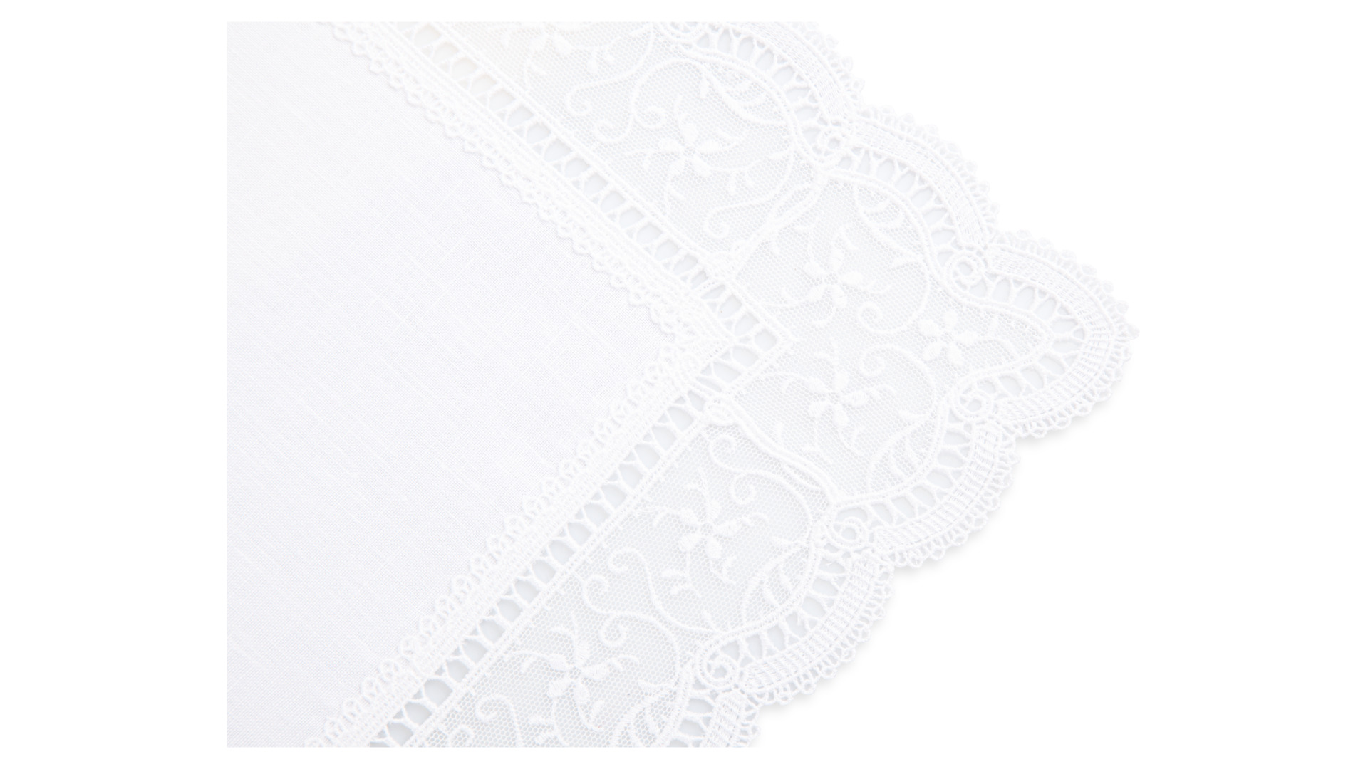 10645789 Weissfee Набор салфеток Weissfee "Палома" 54х38см, 6шт, (белый, кружево) Ткань  - Вид №1
