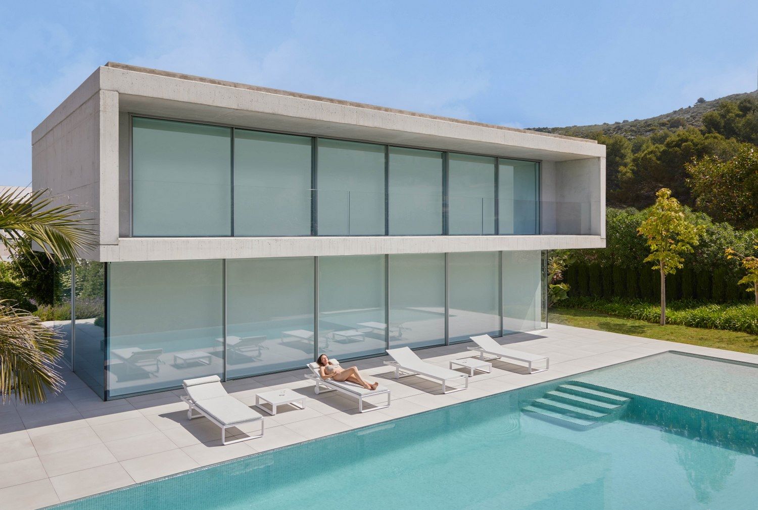 Шезлонг с откидной спинкой Batyline® с колесами GANDIABLASCO Плоский текстиль ARCH-00103526 - Вид №2