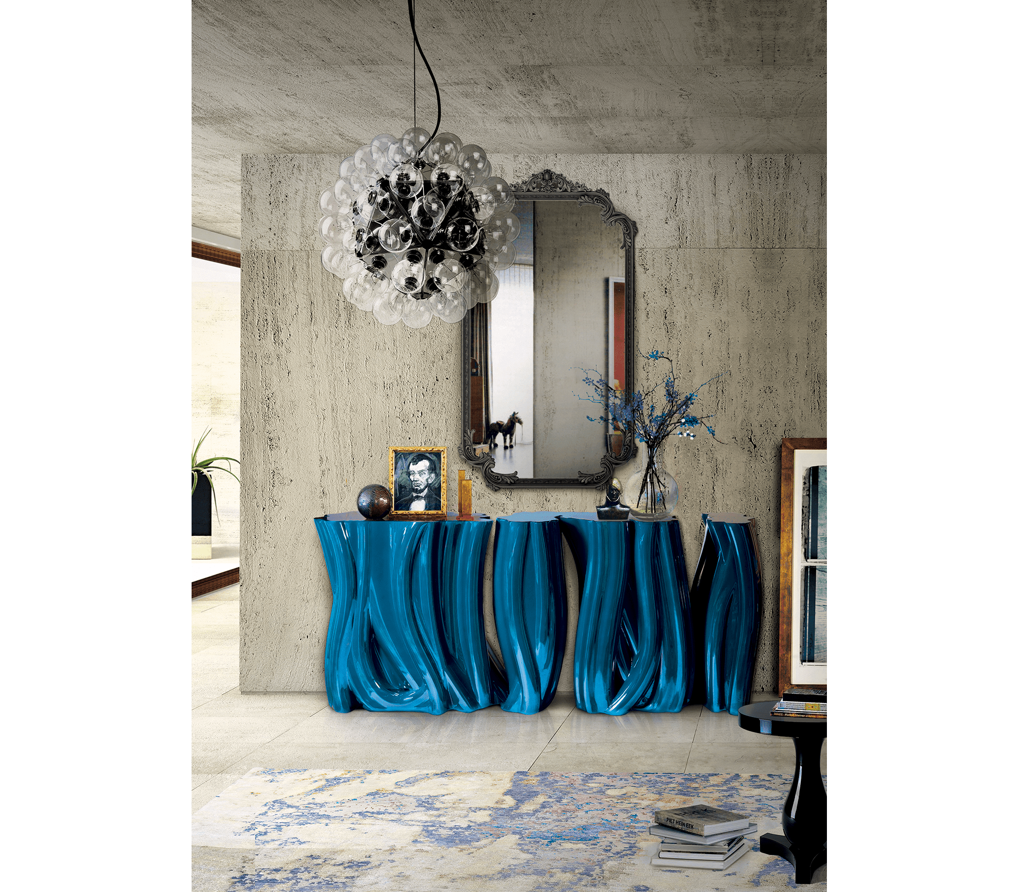 0-041 Монохромный синий буфет Boca Do Lobo  - Вид №7