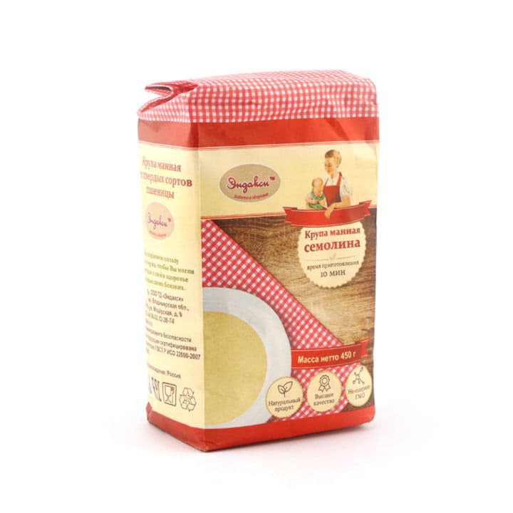 Крупа манная из твёрдых сортов пшеницы Семолина Эндакси Santreyd 4642 - Вид №1