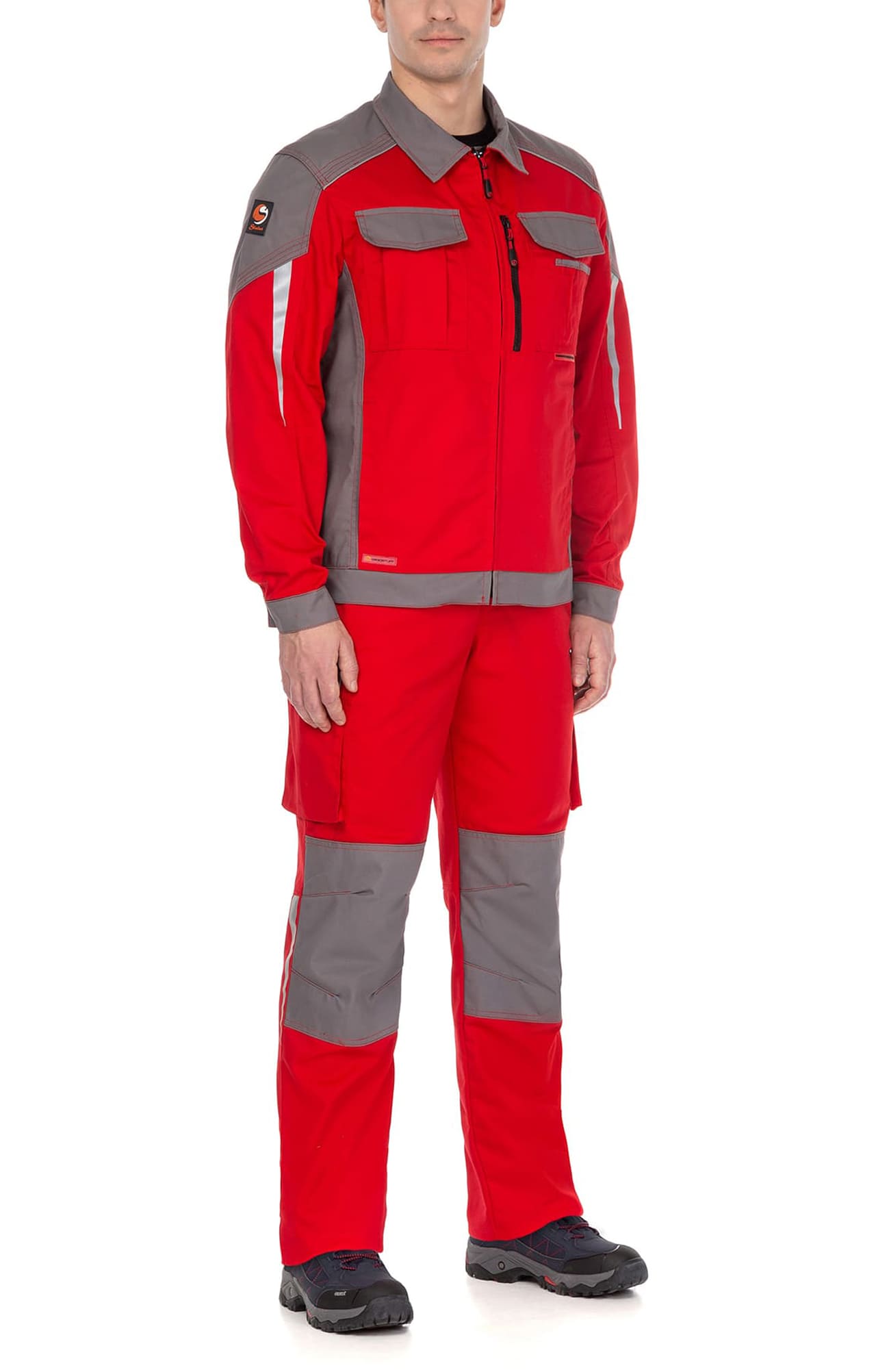 70062 Костюм  NEW красный с серым STATUS  Летняя спецодежда  размер 64-66/182-188  - Вид №14