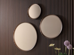 Настенное металлическое круглое зеркало