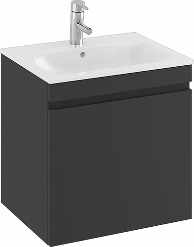 42391 IFO Renova Плоская тумба для умывальника с ящиком и внутренним ящиком, W = 988 мм, W1 = 1000 мм, вяз, пленка  - Вид №7