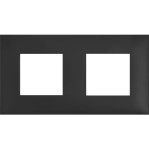 Рамка для розеток и выключателей DKC Avanti 2 поста цвет черный матовый