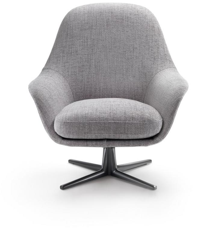Flexform Вращающееся кресло из ткани с подлокотниками Sveva sun-id-1471757 - Вид №1