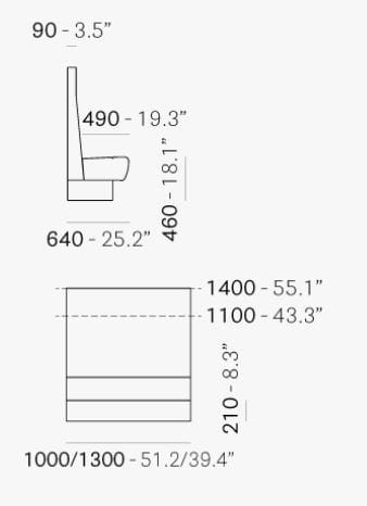 Модульный тканевый диван Pedrali Modus 2.0 ARCH-00067278 - Вид №1