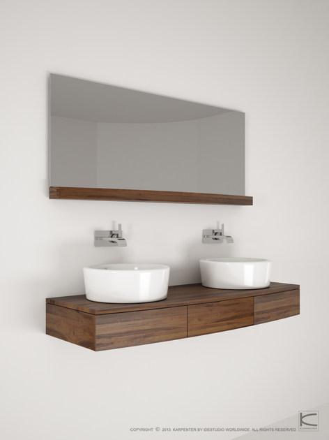 KARPENTER Двойная подвесная тумба под умывальник из дерева Miles sun-id-1503907 - Вид №6