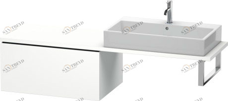 LC583401818 L-Cube Шкафчик для консоли Белый матовый, декор Duravit