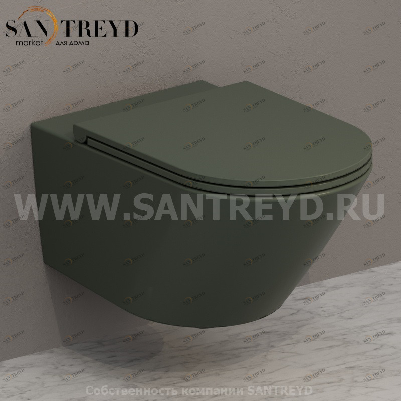 FOS05FE Подвесной унитаз настенный Зеленый Ceramica Globo FORTY3 Италия