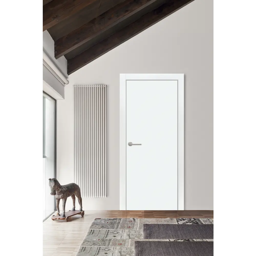 Комплект двери глухая 70x200 см финиш-бумага цвет белый с добором 150 мм ПРИНЦИП STLM-2012459 - Вид №1