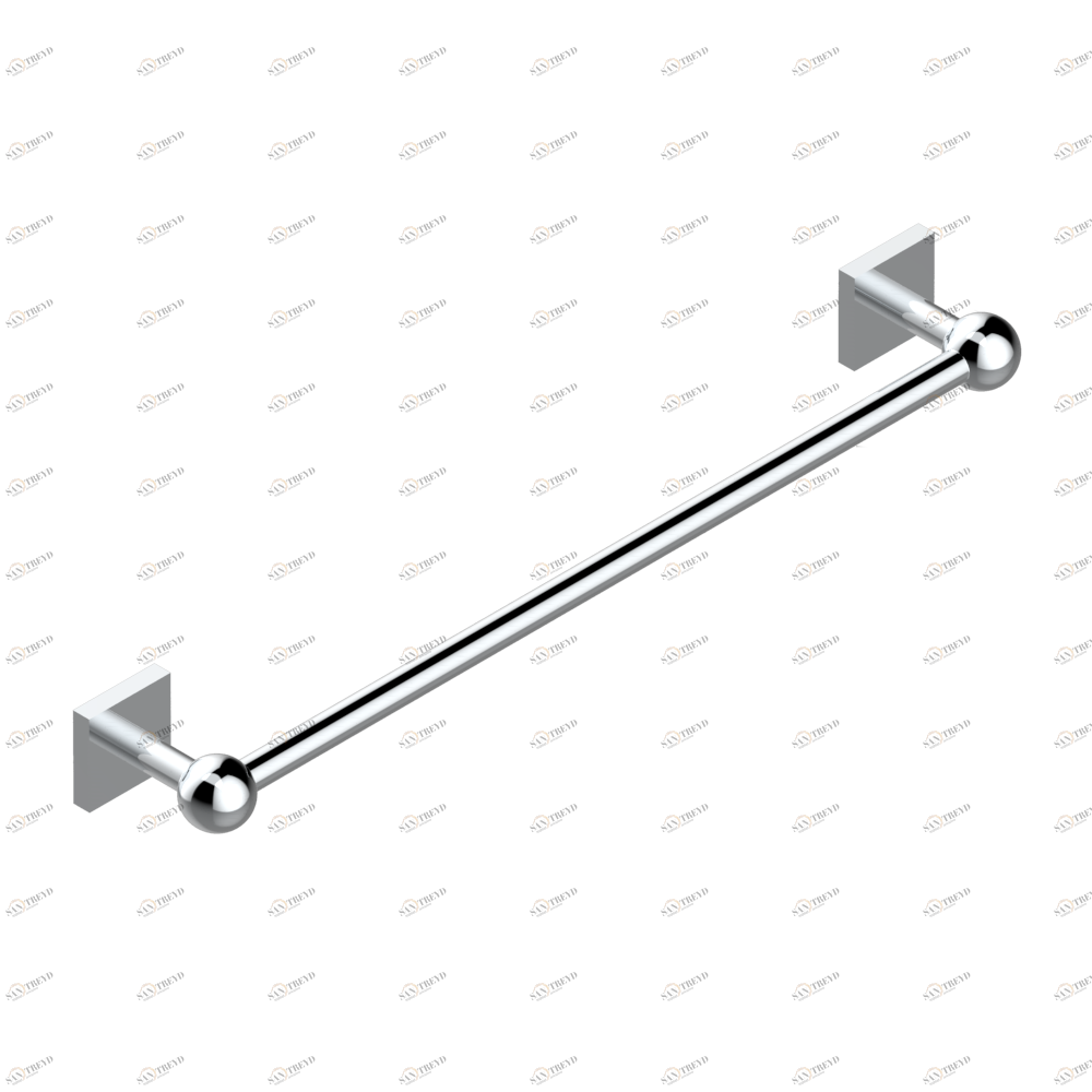 A60-514/45 Полотенцедержатель одинарный - фиксированная рейка 45 см Thg-paris Marina c чёрным ониксом Хром A60-514/45 CAT.A