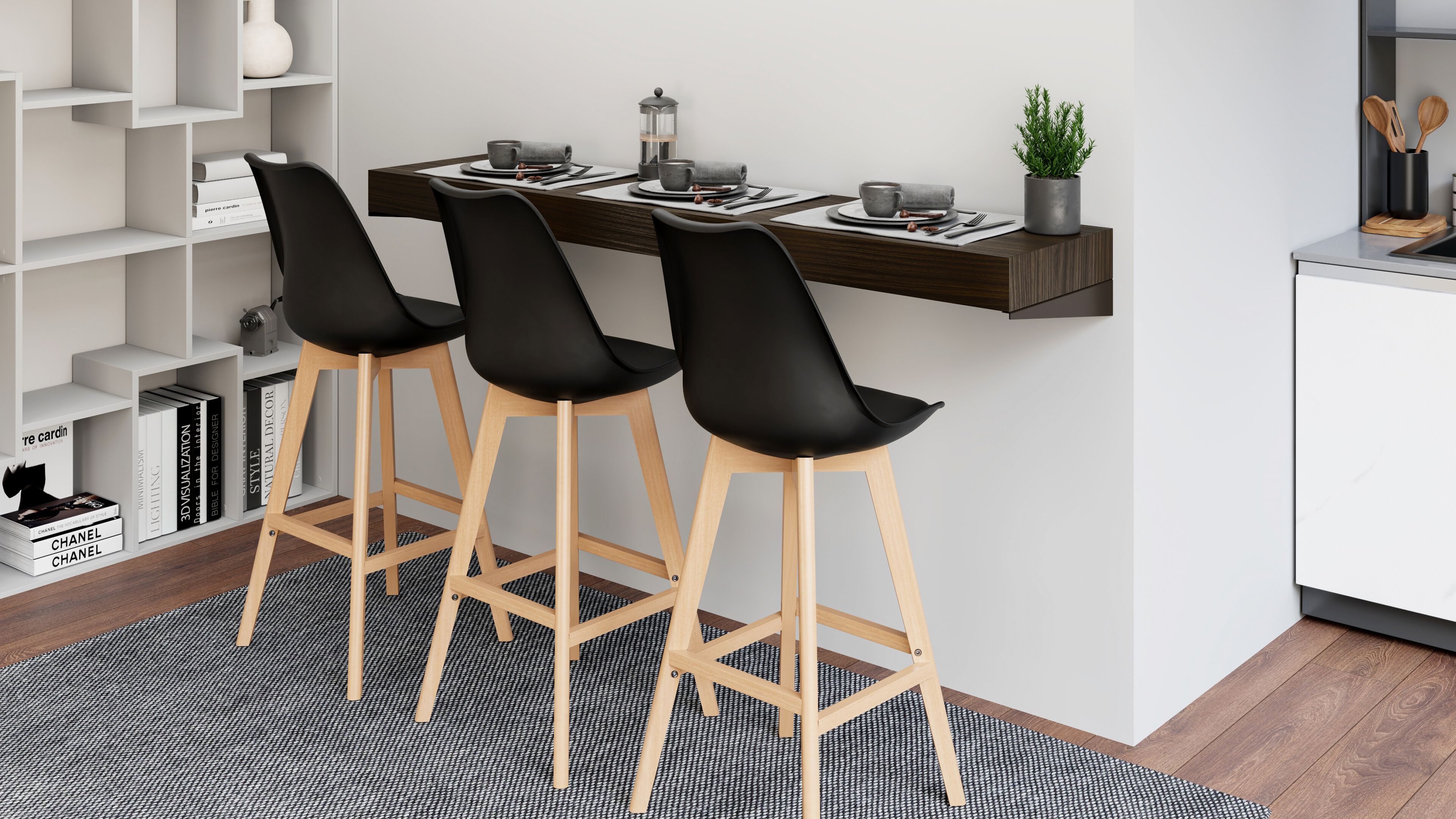 Высокий настенный стол в меламине с беспроводным зарядным устройством Mobili Fiver Evolution ARCH-00043867 - Вид №13