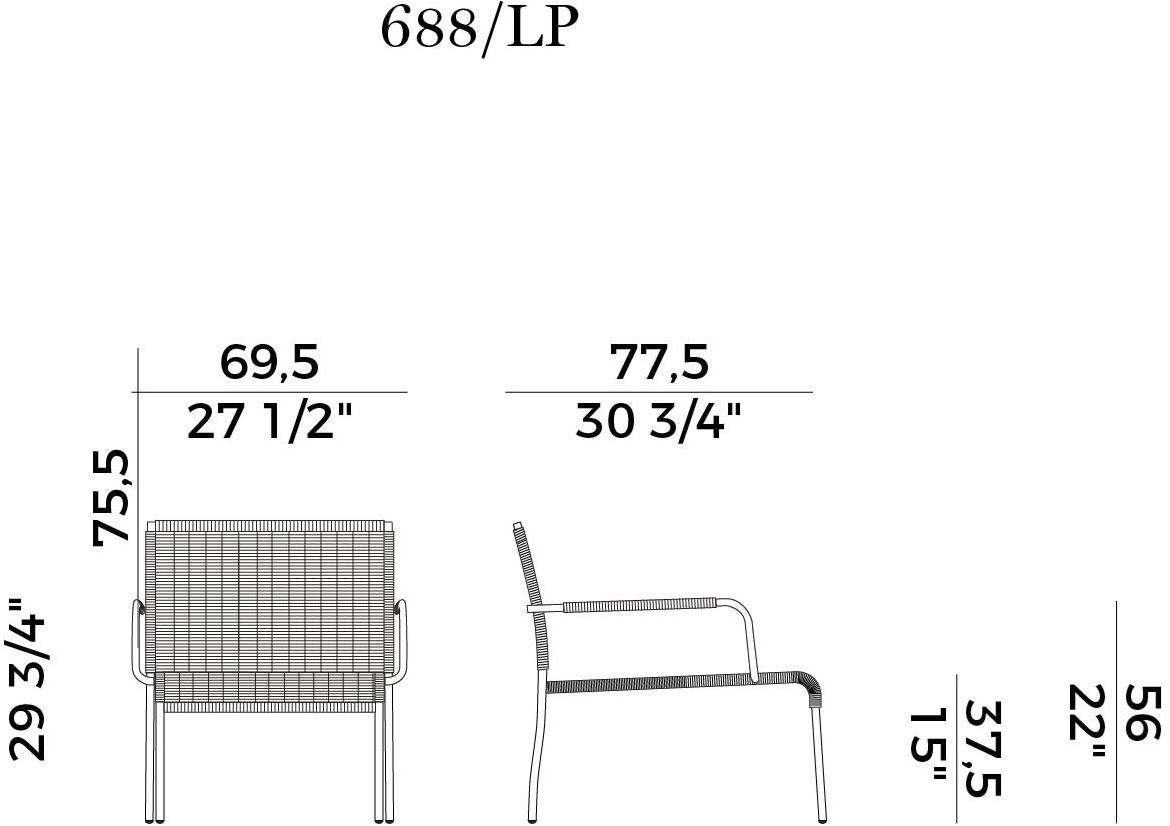 Potocco Садовое кресло из веревки Agra 688/lp - Вид №5
