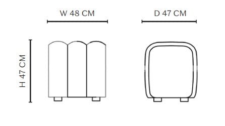 Прямоугольный пуф из ткани NORR11 Studio ARCH-00074372 - Вид №5