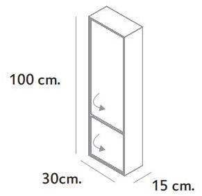 Acquabella Колонна для ванной комнаты из дерева с дверцами Box sun-id-1345949 - Вид №4