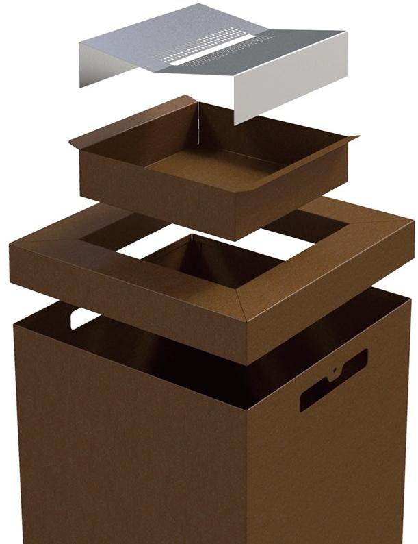 Riuni Стальная пепельница для общественных мест sun-id-1448250 - Вид №1