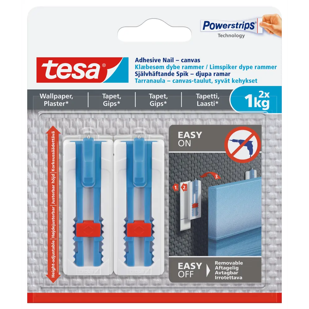 Крючки для холста Tesa регулируемые до 1 кг, 2 шт. 86021047 STLM-2075098 Santreyd  - Вид №1