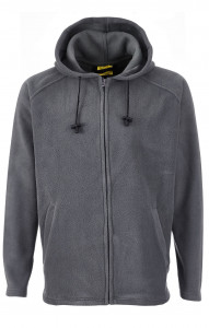 61245 Толстовка флисовая с капюшоном темно-серая  Одежда для промоакций  размер 48-50/170-176