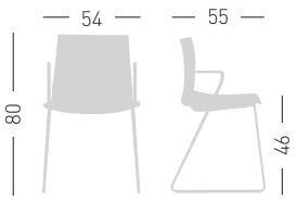 GABER Основание стула из технополимера с подлокотниками sun-id-1397470 - Вид №3