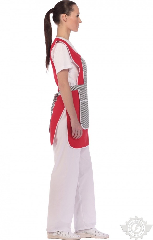 69186 Фартук-халат "Рябинушка"  Одежда для обслуживающего персонала  размер 56-62 Спецодежда  - Вид №10