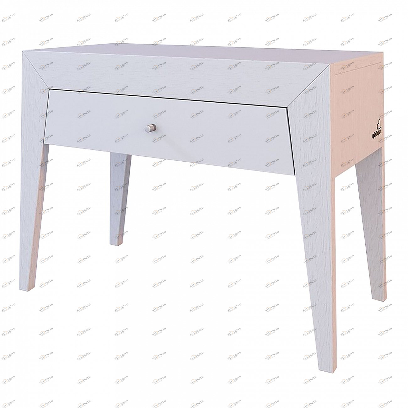 Прикроватная тумбочка низкая серая Still BRAGIN DESIGN  256438 Белый 