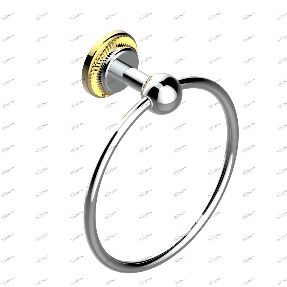 U4D-504N Полотенцедержатель-кольцо-Ø 180 мм одинарное Thg-paris Diplomate Royale Хром/золото U4D-504N CAT.A