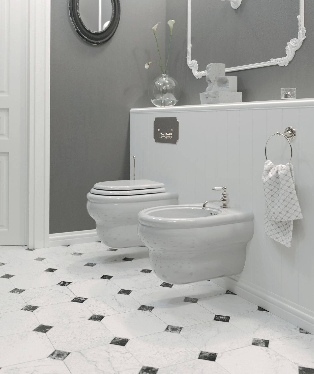 Керамическая подвесная настенная проволока для биде BLEU PROVENCE Romantica ARCH-00062098 - Вид №2