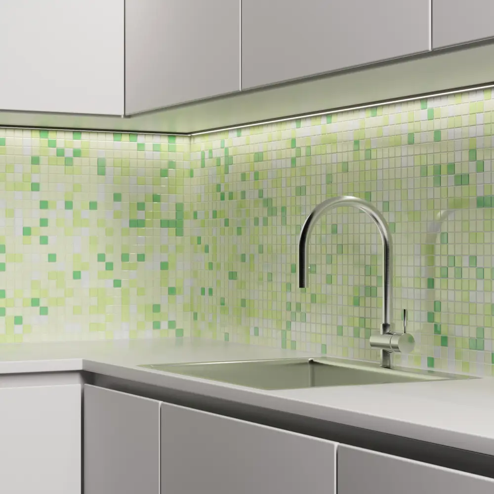 Стеклянная мозаика ARTENS Shaker для интерьера ванной комнаты 18731696 Clear STLM-0947058 - Вид №4