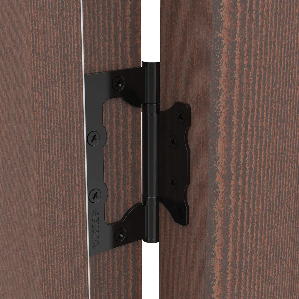 82105963 Петля без врезки N100500/2BB-BN/BL 100x75x2.5 мм сталь цвет глянцевый чёрный STLM-0019058 FUARO Home - Вид №4