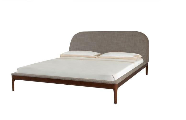 Tonin Casa Двуспальная кровать из ткани с мягким изголовьем sun-id-1502461 - Вид №1