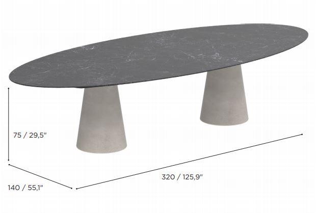 Royal Botania Овальный садовый стол из ductal® Conix Cnx3214 - Вид №2
