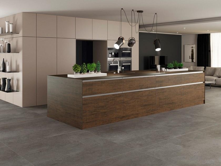 Inalco Кухонная столешница из керамогранита с эффектом металла Mdi | itop® sun-id-1375919 - Вид №2