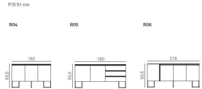 Gruppo Tomasella Лакированный буфет с ящиками Regolo sun-id-1348523 - Вид №1
