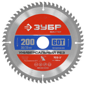 Диск пильный ЗУБР Универсальный рез 36916-200-30-60_z01 9123097