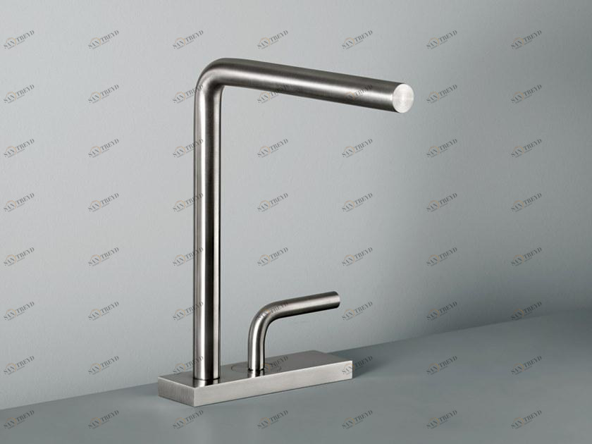 Quadrodesign Смеситель кухонный с поворотным изливом Levo sun-id-1436747