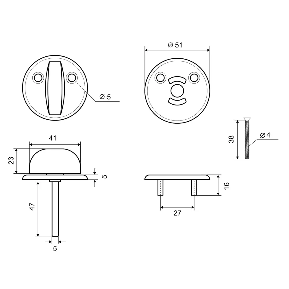 Дверная накладка Фабрика замков Е003 в матовом золоте 18841561 STLM-0013140 - Вид №2
