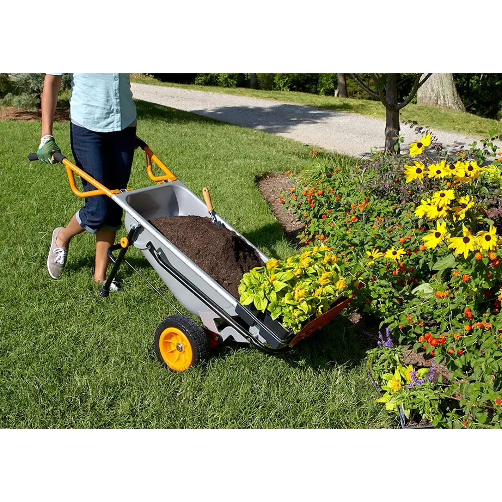 Тачка садовая двухколесная 135 кг/67 л WORX WG050 Aerocart STLM-2038935 - Вид №10