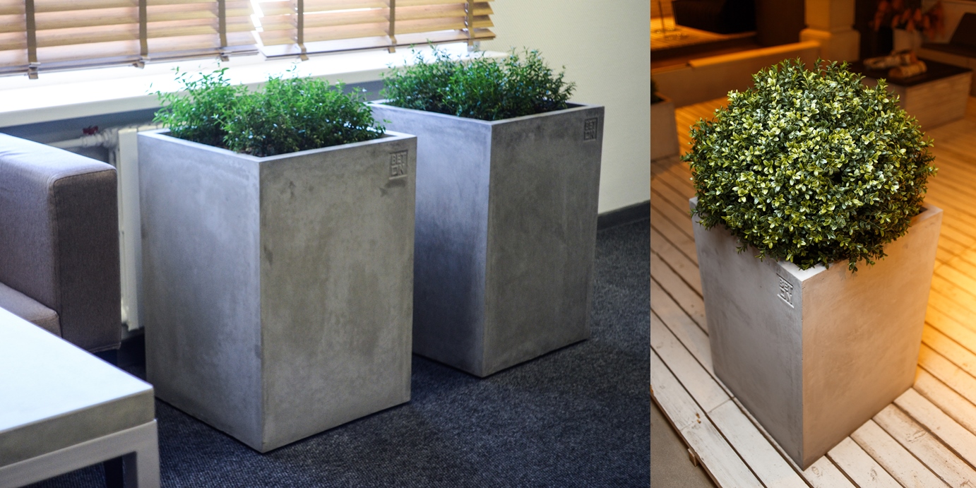 BetOn Горшок цветочный бетонный 500*500 ГОРШКИ ИЗ ФИБРОБЕТОНА CP101В - Вид №2