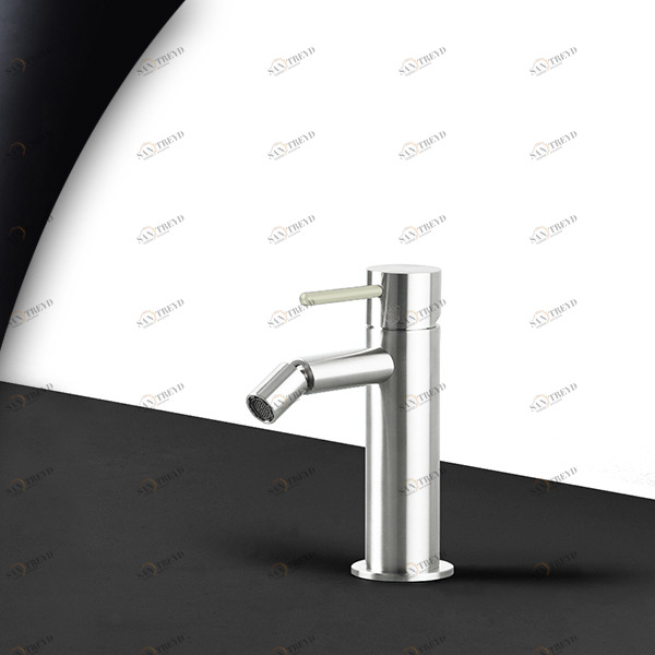 Смеситель для биде сталь глянцевая с серой ручкой Toki Radomonte TKS4LCIL19