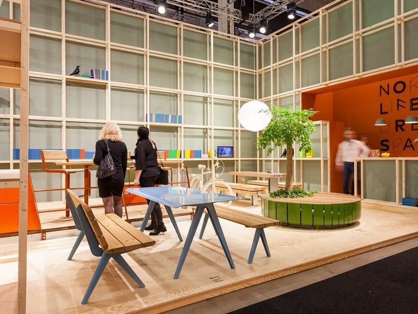 VESTRE Скамья из стали и дерева со спинкой Nunu sun-id-1460879 - Вид №4