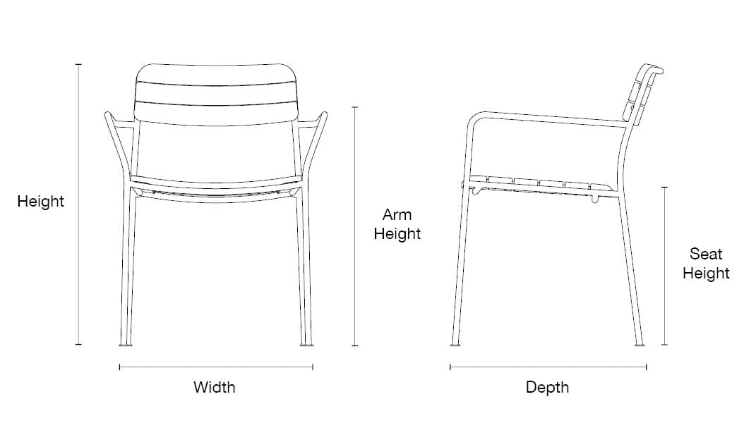 Стул для сада из тикового дерева с подлокотниками Case Solas ARCH-00121355 - Вид №4