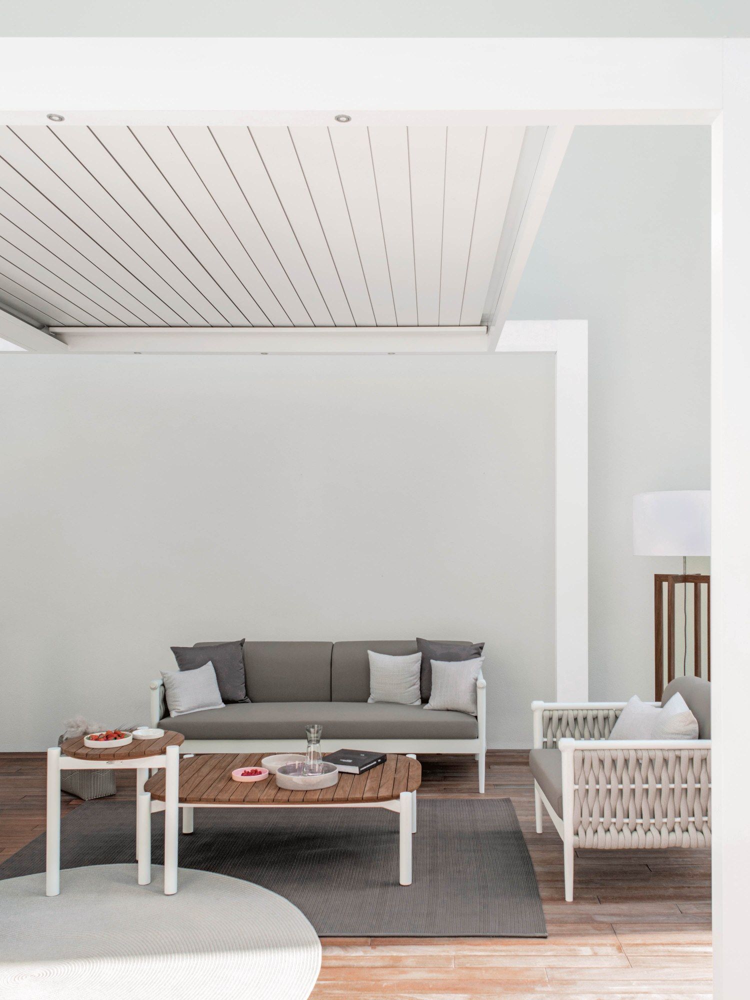 Высокий садовый стол из тика и алюминия Atmosphera ARCH-00113480 - Вид №1